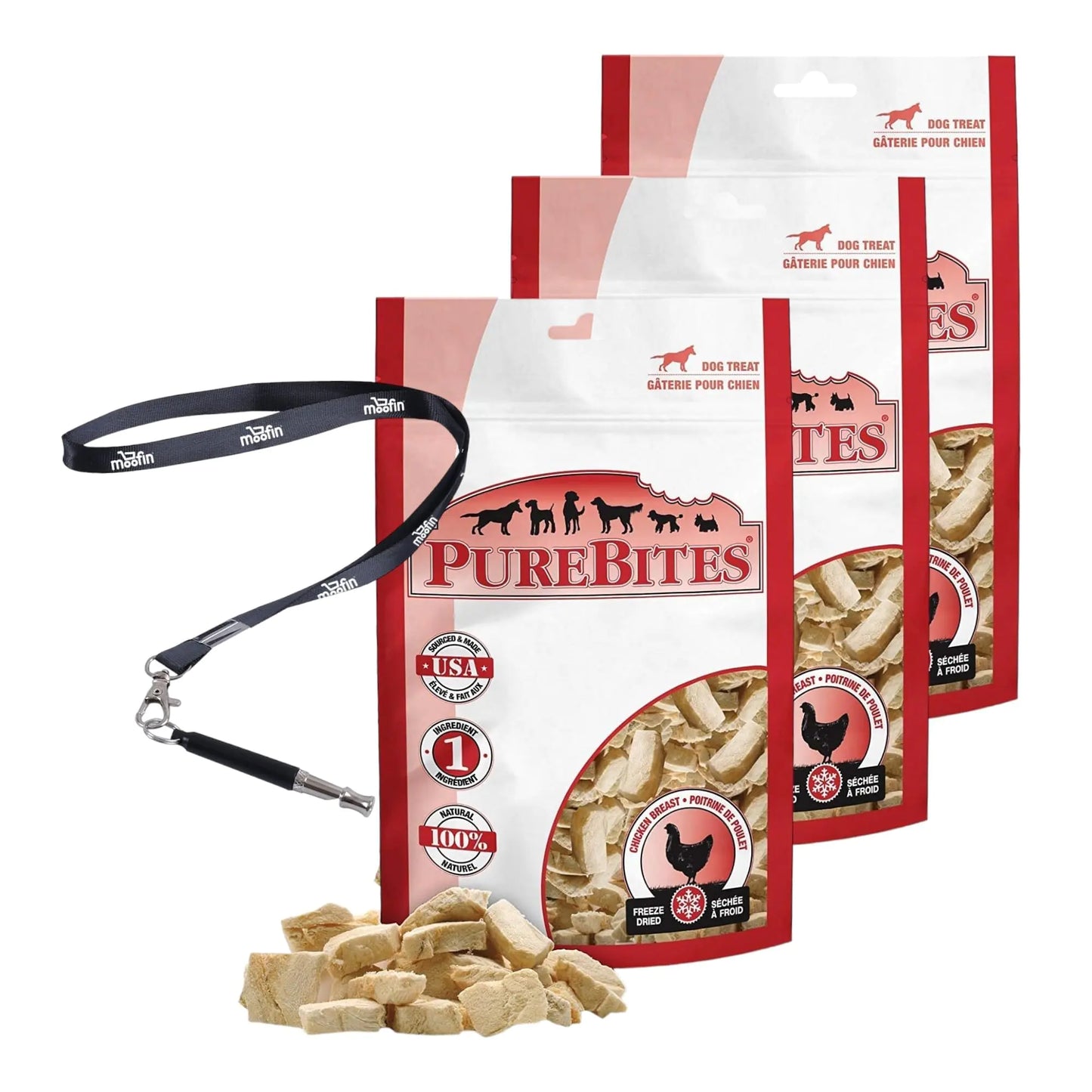 PureBites Crunchy Chicken Delights for Dogs 1.4oz - 3-Pack