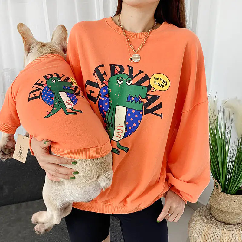 Ropa elegante a juego para mascotas y dueños