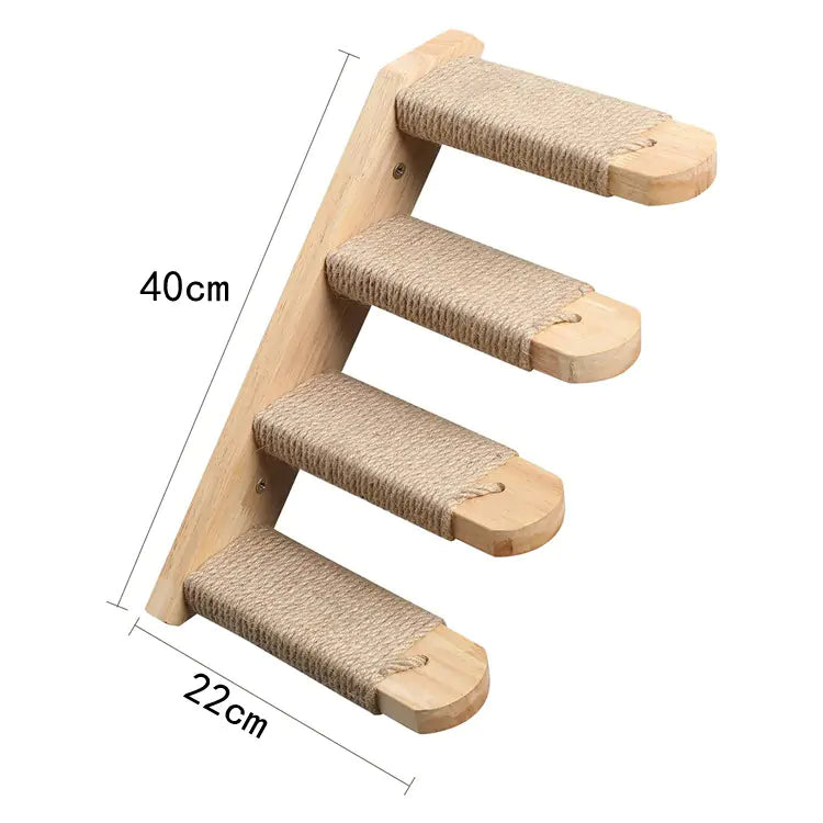 Eco-Friendly Wood Cat Adventure Ladder