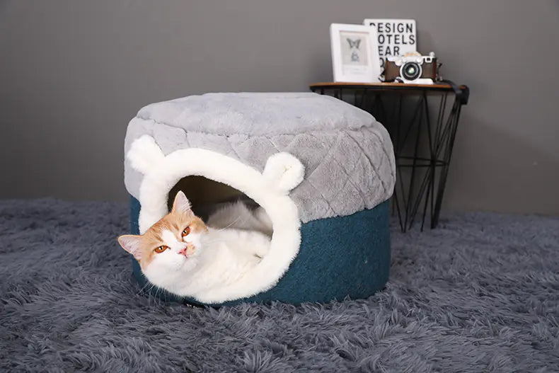 Dual-Season Cozy Cat Nest