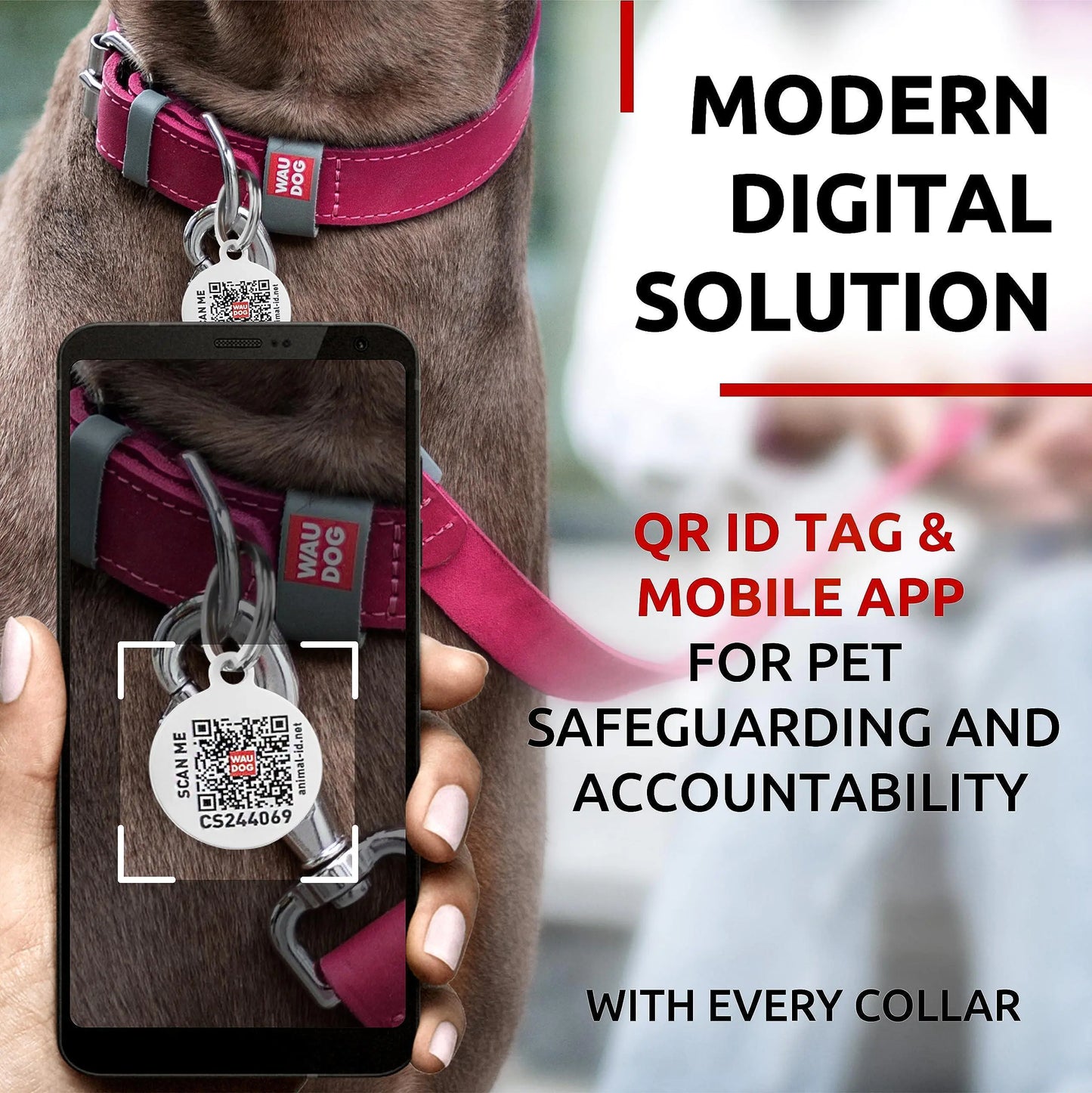 Pink Durable Leather Collar for Medium Dogs