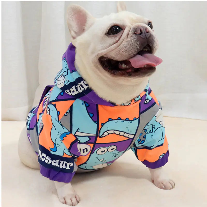 Velvet Dino Hoodie for Dogs