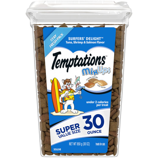 MixUps Seafood Medley Cat Treats 30oz Tub