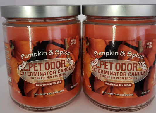 SPECIALTY PET PRODUCTS Pet Odor Exterminator Candle Pumpkin Spice - Pack of 2