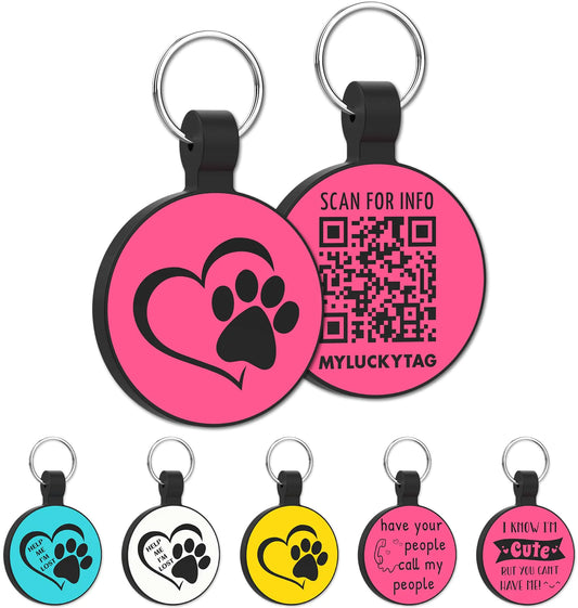 SilentPet QR Code Silicone ID Tag