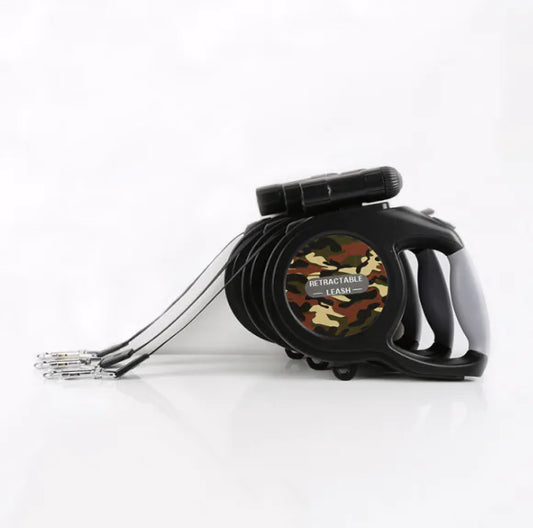 Retractable 8m Dog Leash with Bright Flashlight