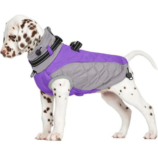 SnugPooch Cold Weather Turtleneck Jacket with Zipper